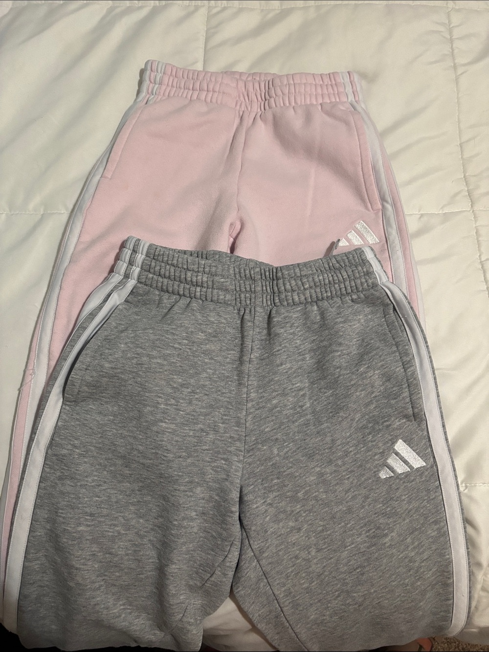 adidas Kids Sweatpants Set in Pink and Gray